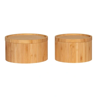 Afbeelding van Chefalu Storage Box Box, bamboo, natural, set of 2
