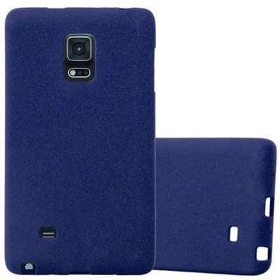 Afbeelding van Cadorabo Hoesje geschikt voor Samsung Galaxy NOTE EDGE in FROST DONKER BLAUW Beschermhoes gemaakt van flexibel TPU silicone Case Cover