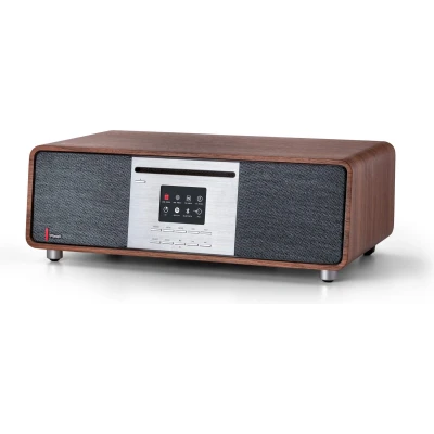 Afbeelding van Pinell Supersound 701 DAB+ Internetradio Spotify Connect Bluetooth CD Speler Walnoot