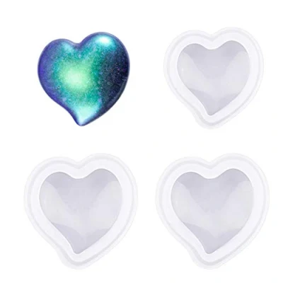 Afbeelding van WANDIC 3 stks Siliconen Hart Epoxy Hars Mallen Handgemaakte Fondant Ice Cube voor Craft DIY, Sieraden Decoratie en Zeep Maken