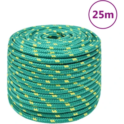 Afbeelding van vidaXL Boottouw 14 mm 25 m polypropyleen groen