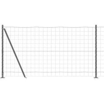 Afbeelding van vidaXL Euro Omheining met 13 Flanged Posts 1.2x25 m Gegalvaniseerd Staal