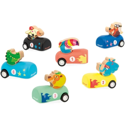Afbeelding van Janod pull back auto applepop assorti