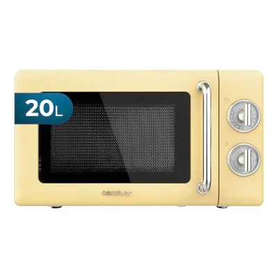 Afbeelding van Cecotec Proclean 3010 Retro Yellow Mechanische magnetron, 20 l, 700 W, 6 standen, timer tot 30 minuten, ontdooimodus, vintage de
