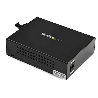 Afbeelding van StarTech.com Multimode (MM) LC glasvezel mediaconverter voor 10/100/1000 netwerk 550m Gigabit Ethernet 850nm met SFP transceiver (MCM1110MMLC)