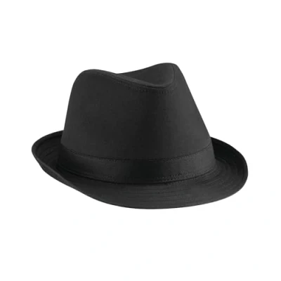 Afbeelding van Beechfield Fedora Hoed Uniseks Klassiek stijl de lente/Zomer Casual/kostuum Zwart (L XL)