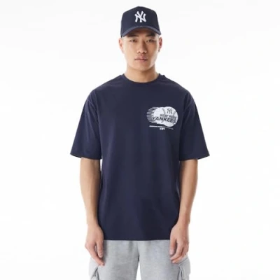 Afbeelding van NEW Era MLB YORK Yankees Oversize TEE Fanartikel, Heren, Maat: Medium, Navy/white
