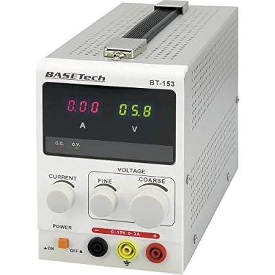 Afbeelding van Basetech BT 153 Labvoeding, regelbaar 0 15 V/DC 3 A 45 W Aantal uitgangen: 1 x