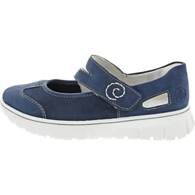 Afbeelding van Rieker Dames N1350 Ballerina, blauw, 41 EU, EU