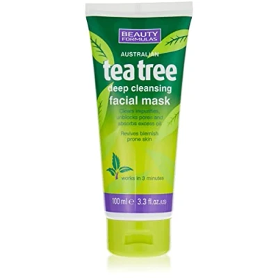 Afbeelding van Beauty Formulas Tea Tree Deep Cleansing Facial Mask Face Clay 100Ml