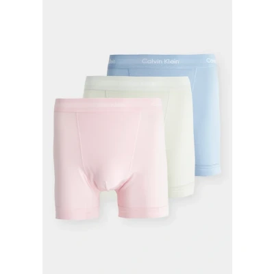 Afbeelding van Calvin Klein Heren 3 Pack Trunks, Multi (Faded Denim, Celadon Tint, Buff Pk), S