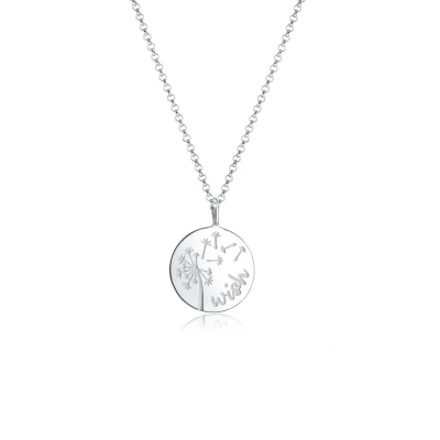 Afbeelding van Elli WISH Flower Dandelion Ketting, Dames, Maat: 45, Silber