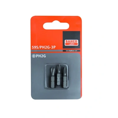 Afbeelding van Bahco 3xbits ph2g 25mm 1/4&quot; standard 59S/PH2G 3P