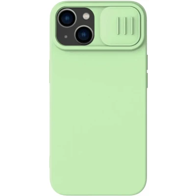 Afbeelding van Nillkin CamShield Siliconen Hoesje voor de Apple iPhone 15 Plus Back Cover met Camera Slider Zwart