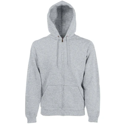 Afbeelding van Fruit Of The Loom Heren Premium 70/30 Hooded Zip Up Sweatshirt / Hoodie (Heather Grijs) Maat L