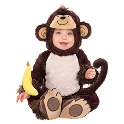 Afbeelding van Amscan Kinderkostuum brutaal aapje, babykostuum, carnaval, themafeest, themafeest