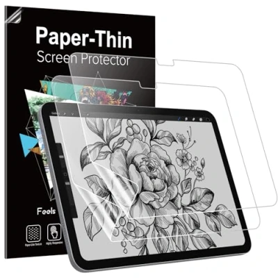 Afbeelding van MoKo 2 Pack Paper Screen Protector for NEW iPad Air 11 Inch M2 2024 (Air 6th Generation), Write and Draw Like on Anti Glare Matte PET Film, Scratch, Compatible with Apple Pencil