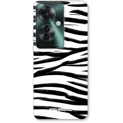 Afbeelding van Case Company® hoesje geschikt voor Oppo Reno 11 F Zebra pattern Soft Cover Telefoonhoesje Bescherming aan alle Kanten en Schermrand