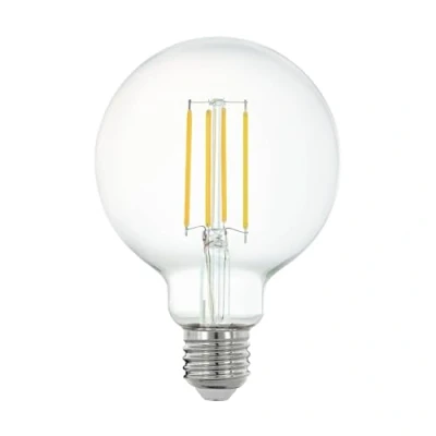 Afbeelding van EGLO connect.z Smart Home LED lamp E27, G95, ZigBee, app en spraakbesturing, dimbaar, neutraal wit, 806 Lumen, 6 W, vintage gloeilamp helder