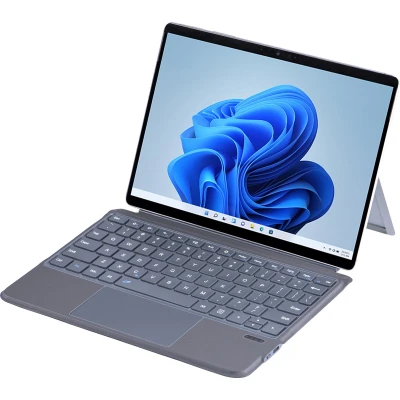Afbeelding van Toetsenbord geschikt voor Microsoft Surface Go / 2 3 QWERTY Bluetooth Cover Met Touchpad Grijs