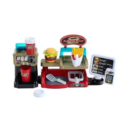 Afbeelding van Theo Klein 7310 Burgerrestaurant I burger met aansluitsysteem Accessoires EC kaart en scanner geluid Speelgoed voor kinderen vanaf 3 jaar