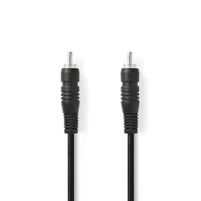 Afbeelding van Nedis Digitale Audiokabel RCA Male Vernikkeld 2.00 m Rond PVC Zwart Doos