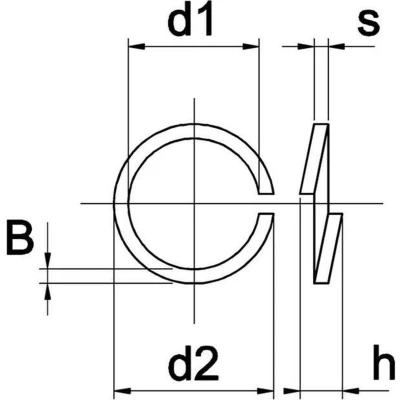 Afbeelding van Veerringen DIN 127 B, M3 / 200 stuks