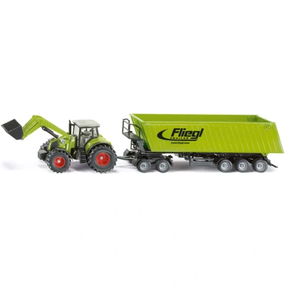 Afbeelding van SIKU Claas met voorlader, Dolly en oplegger