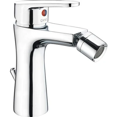 Afbeelding van Cornat Espera, ESP4, bidet eengreepsmengkraan, verchroomd messing, hoge uitloophoogte, montage zonder gereedschap, met afvoergarnituur, geluidsarme beluchter, bidetmixer, bidetsproeier, ESP4