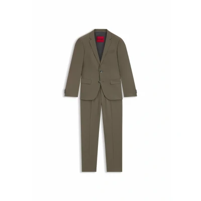 Afbeelding van HUGO heren Henry/Getlin232X slim fit 2 delig pak in wolblend de kleur Medium Grey 032 / Grijs, maat: 102
