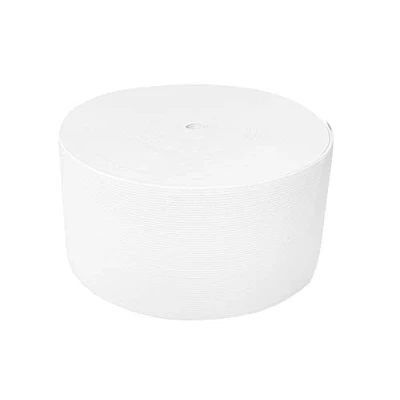 Afbeelding van 25 m elastische naaiband, platte knutselband, brede band, zwarte witte naaiband (45 mm x m)