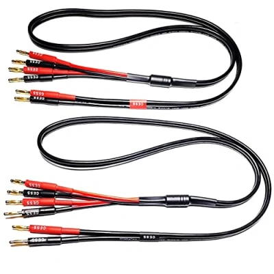 Afbeelding van CESS 106 3f Bi Wire Banana Plug Splitter Luidsprekerkabel, 2 Banaanstekkers naar 4 banaanstekkers, 12 gauge, kanaals (3 voet)