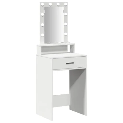 Afbeelding van vidaXL Wit MDF hout 50 x 41 140 cm Spiegel Kaptafel Rechthoekig