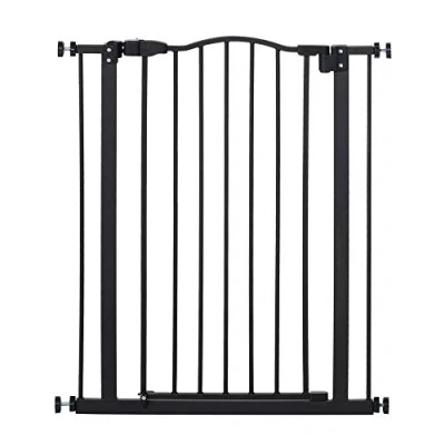 Afbeelding van PawHut Huisdierpoort Metaal 1x80x94cm Zwart