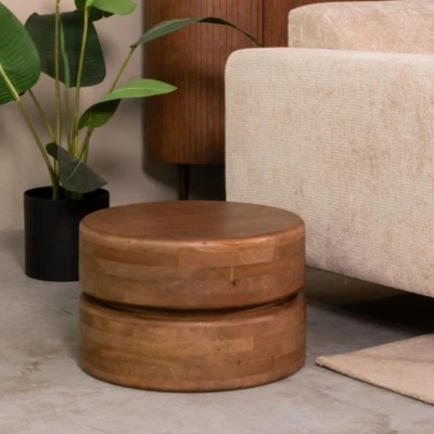 Afbeelding van LABEL51 Salontafel Milly Nature Mangohout 50 cm