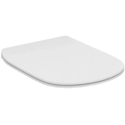 Afbeelding van Ideal Standard Tesi wc bril met softclosemechanisme, deksel scharnieren van roestvrij staal, wit