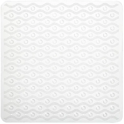 Afbeelding van Antislip Badmat Sealskin Drip Transparant (55x55 cm)
