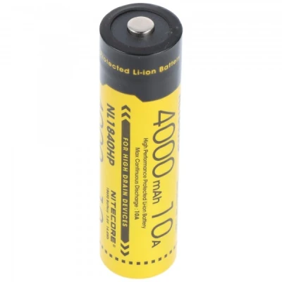 Afbeelding van Nitecore 18650 Li Ion Akku, NL1840HP, 4000mAh, mit Schutzschaltung