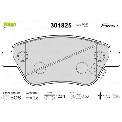 Afbeelding van Valeo Remblokset 301825