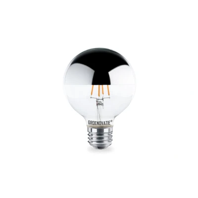 Afbeelding van E27 LED Filament Globelamp Kopspiegel 4W Extra Warm Wit Dimbaar