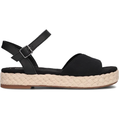 Afbeelding van TOMS ABBY Espadrilles, Dames, Maat: 41, Black Leer en textiel