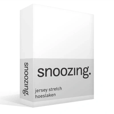 Afbeelding van Snoozing Jersey Stretch Hoeslaken Tweepersoons 140/150x200/220 cm Wit