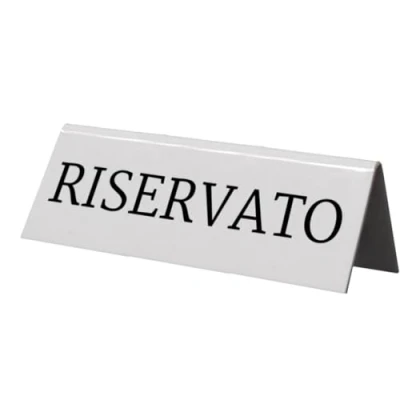 Afbeelding van Securit Reservering Tafelstandaards, Riservato Italiaans (Set van 5), acryl, Wit, 5x10x4, 5cm