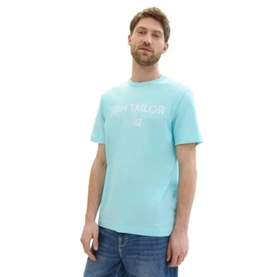 Afbeelding van TOM TAILOR Heren T shirt, 34921 Caribbean Turquoise, M