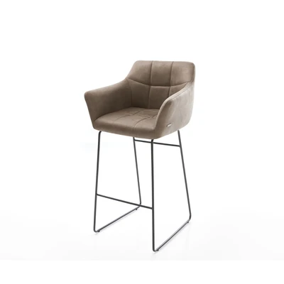 Afbeelding van Barstoel Yulo Flex slipframe metaal vintage taupe