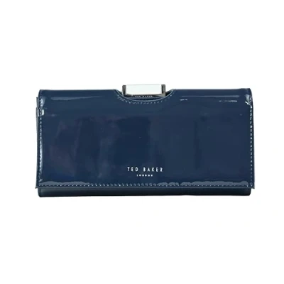 Afbeelding van Ted Baker London Bitaas Grote Bobble Matinee Portemonnee in Marineblauw Lakleer, Donkerblauw, L, Klassiek