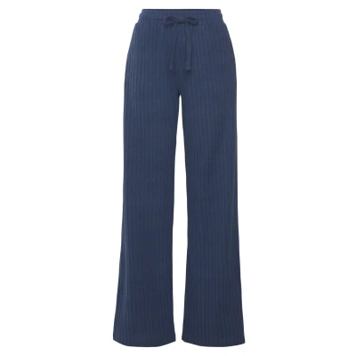Afbeelding van Lascana loungebroek met ribstructuur donkerblauw