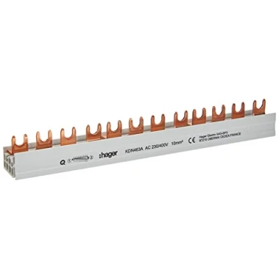 Afbeelding van Hager KDN463A aansluitrail vork 4 polig 63A QB