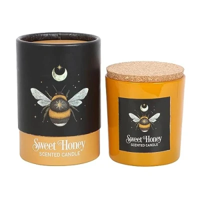 Afbeelding van Forest Bee Sweet Honey Candle: Mystical Design, Dark Realms, Sacred Creatures, Vegan Paraffine, 25 uur brandtijd rustgevende huisgeur