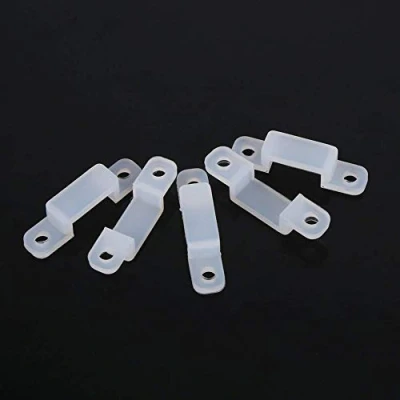 Afbeelding van Zerodis 100 stuks strip licht montagebeugel clip 8/10/12 mm siliconen houder voor het repareren van waterdichte SMD 3528 5050 1210 RGB LED (10 mm)